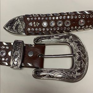 Kippys Swarovski Crystal Leather Belt